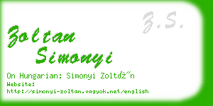zoltan simonyi business card